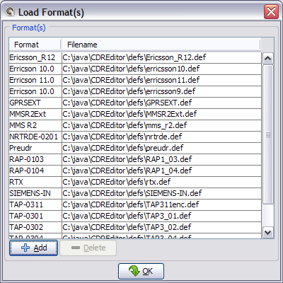 Format Loader Dialog